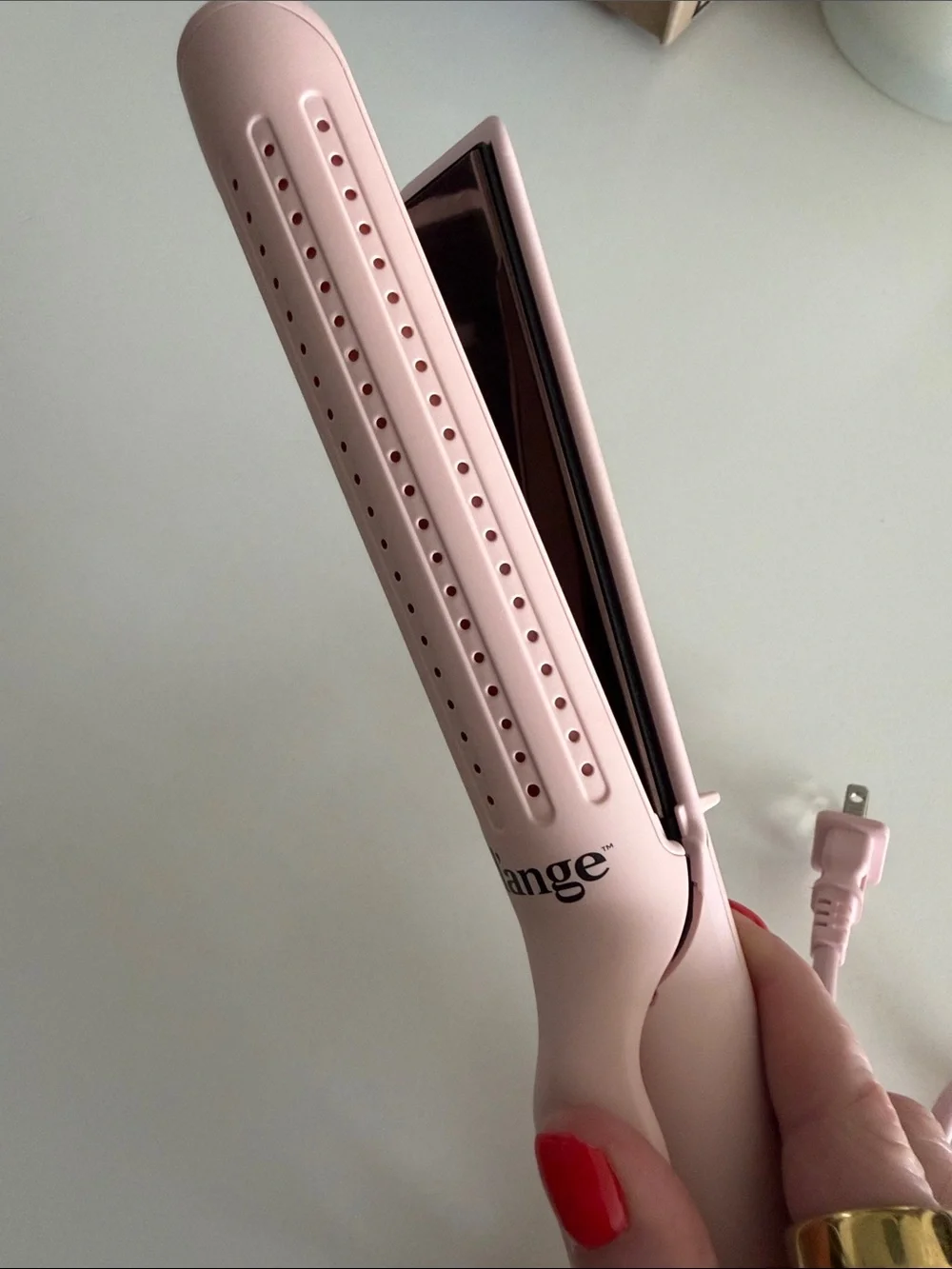 l'ange Pink Le Duo Flex 360° Airflow Titanium Styler used once perfect condition